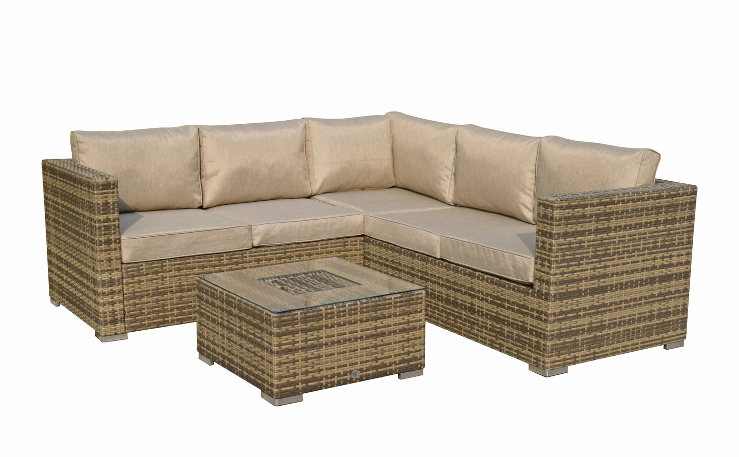 Signature Weave - Outdoor Furniture - Georgia Corner Sofa With Ice Bucket In Coffee Table